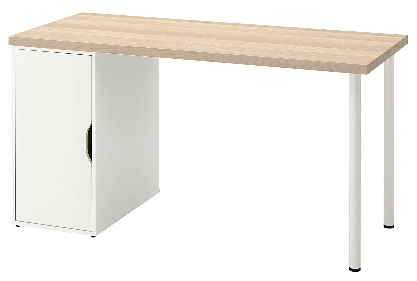 Masa de birou Ikea Lagkapten/Alex 140x60 (Vopsit Alb/Aspect Stejar Alb)