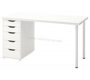 Письменный стол Ikea Lagkapten/Alex 140x60 (Белый)