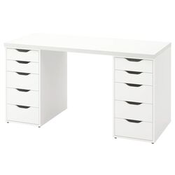 Письменный стол Ikea Lagkapten/Alex 140x60 (Белый)