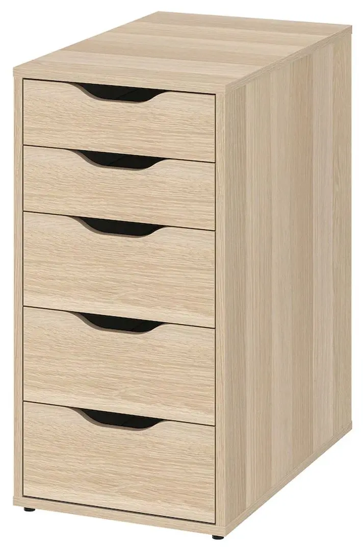 Masa de birou Ikea Lagkapten/Alex 140x60 (Aspect Stejar Antichizat/Alb)