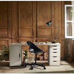 Masa de birou Ikea Lagkapten/Alex usa/sertare 140x60 (Alb) Thumb