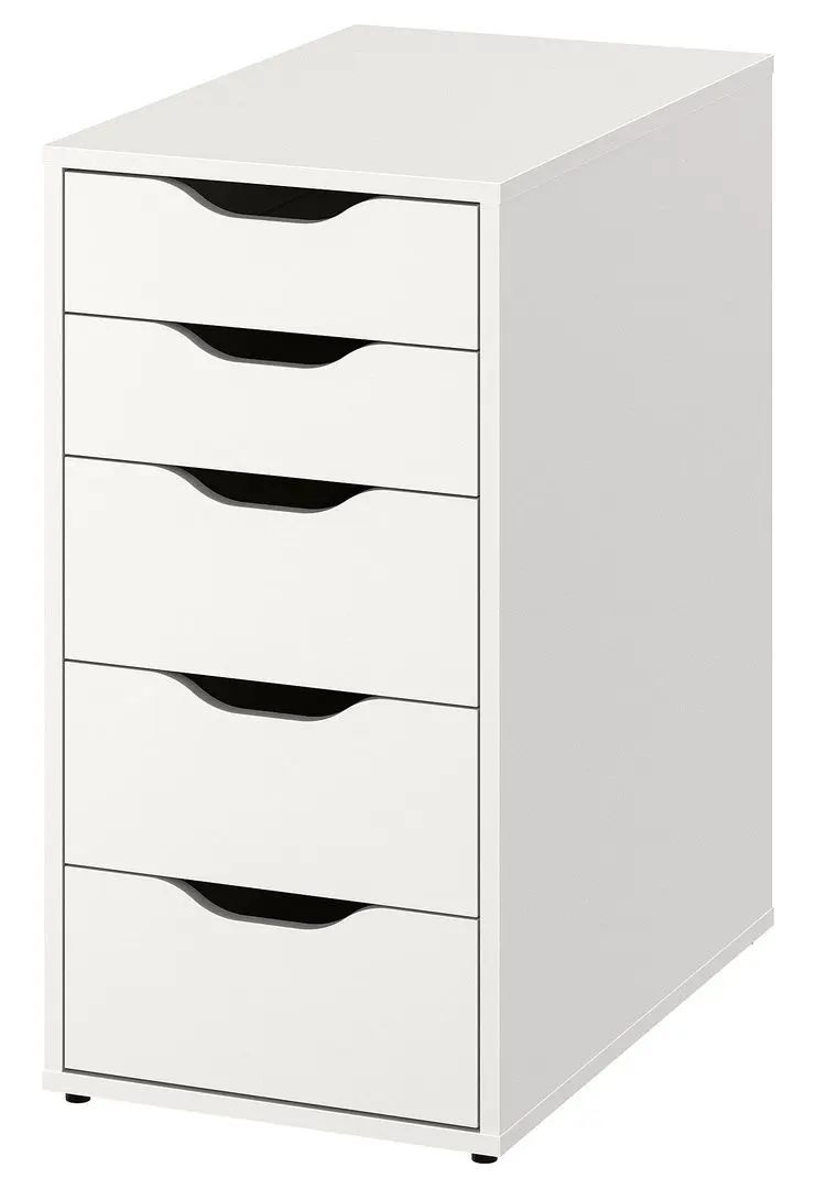 Письменный стол Ikea Lagkapten/Alex дверца/ящики 140x60 (Белый/Под Белый Дуб)