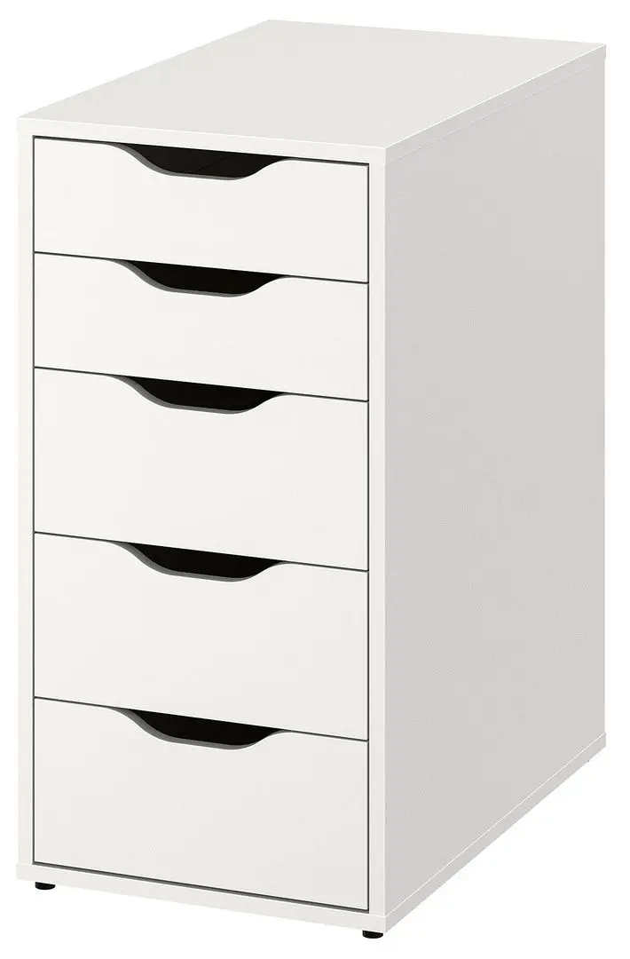 Masa de birou Ikea Lagkapten/Alex usa/sertare 140x60 (Alb)