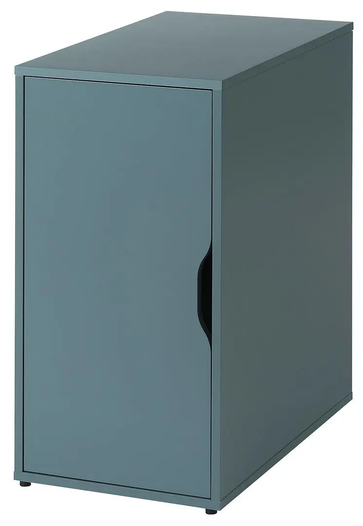 Masa de birou Ikea Lagkapten/Alex usa/sertare 140x60 (Gri-Turcoaz/Negru)