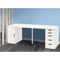Письменный стол Ikea Lagkapten/Alex дверца/ящики 200x60 (Белый)