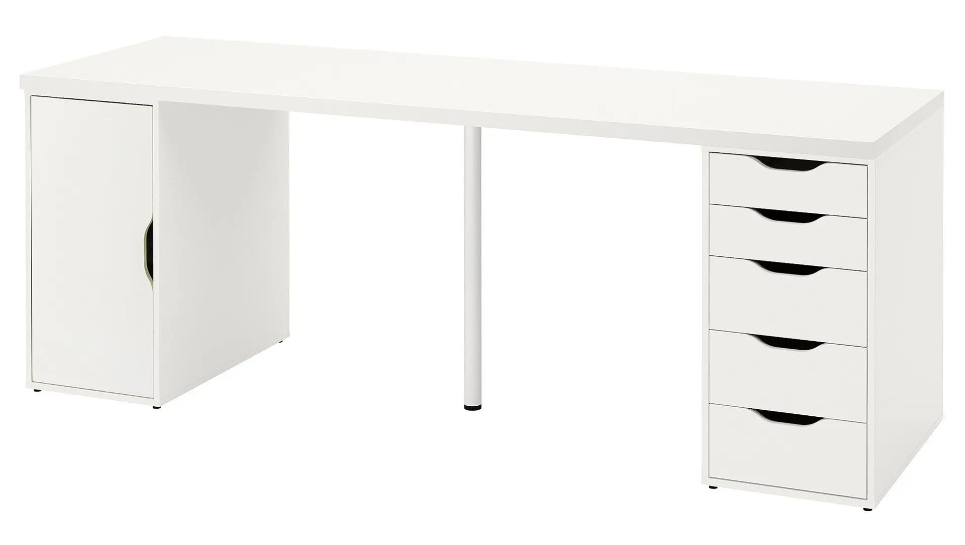 Письменный стол Ikea Lagkapten/Alex дверца/ящики 200x60 (Белый)