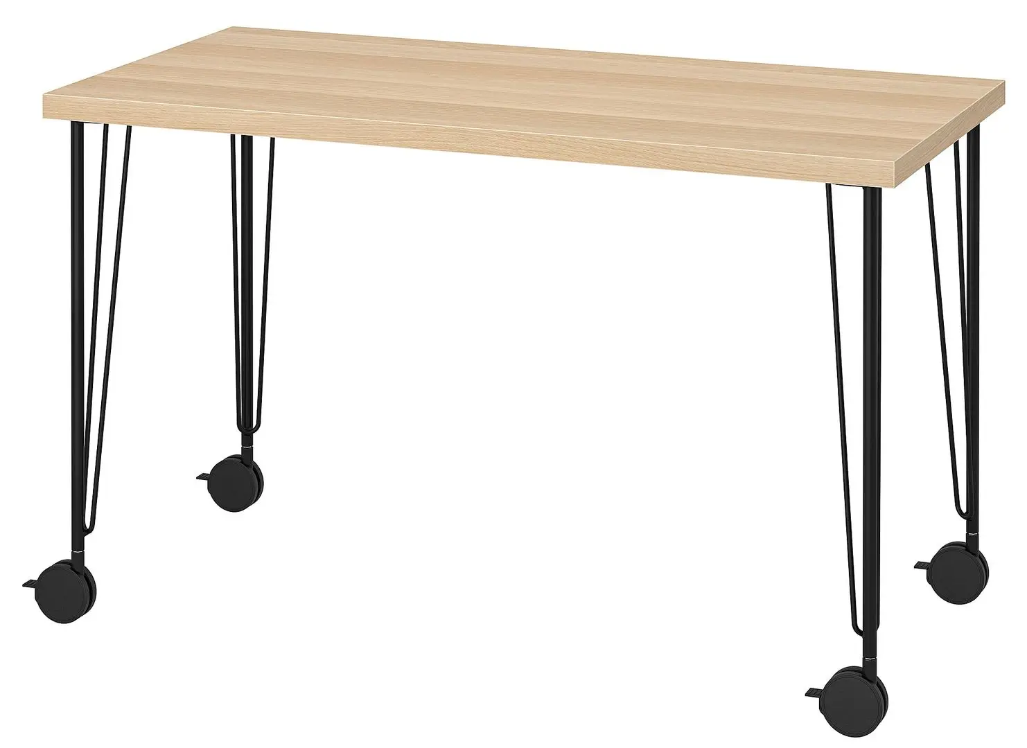 Masa de birou Ikea Lagkapten/Krille 120x60 (Aspect Stejar Antichizat/Negru)