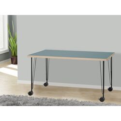 Masa de birou Ikea Lagkapten/Krille 140x60 (Gri-Turcoaz/Negru)