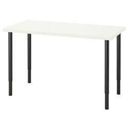 Masa de birou Ikea Lagkapten/Olov 120x60 (Alb/Negru)