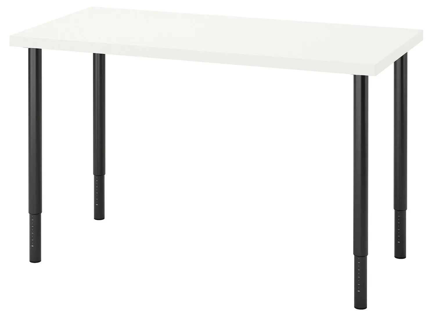 Masa de birou Ikea Lagkapten/Olov 120x60 (Alb/Negru)