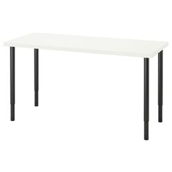 Masa de birou Ikea Lagkapten/Olov 120x60 (Alb/Negru)