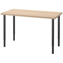 Masa de birou Ikea Lagkapten/Olov 120x60 (Aspect Stejar Antichizat/Negru)