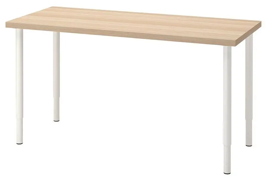 Masa de birou Ikea Lagkapten/Olov 140x60 (Aspect Stejar Antichizat/Alb)