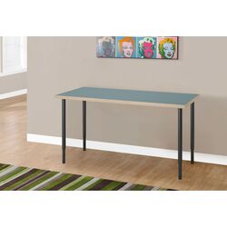 Masa de birou Ikea Lagkapten/Olov 140x60 (Gri-Turcoaz/Negru)