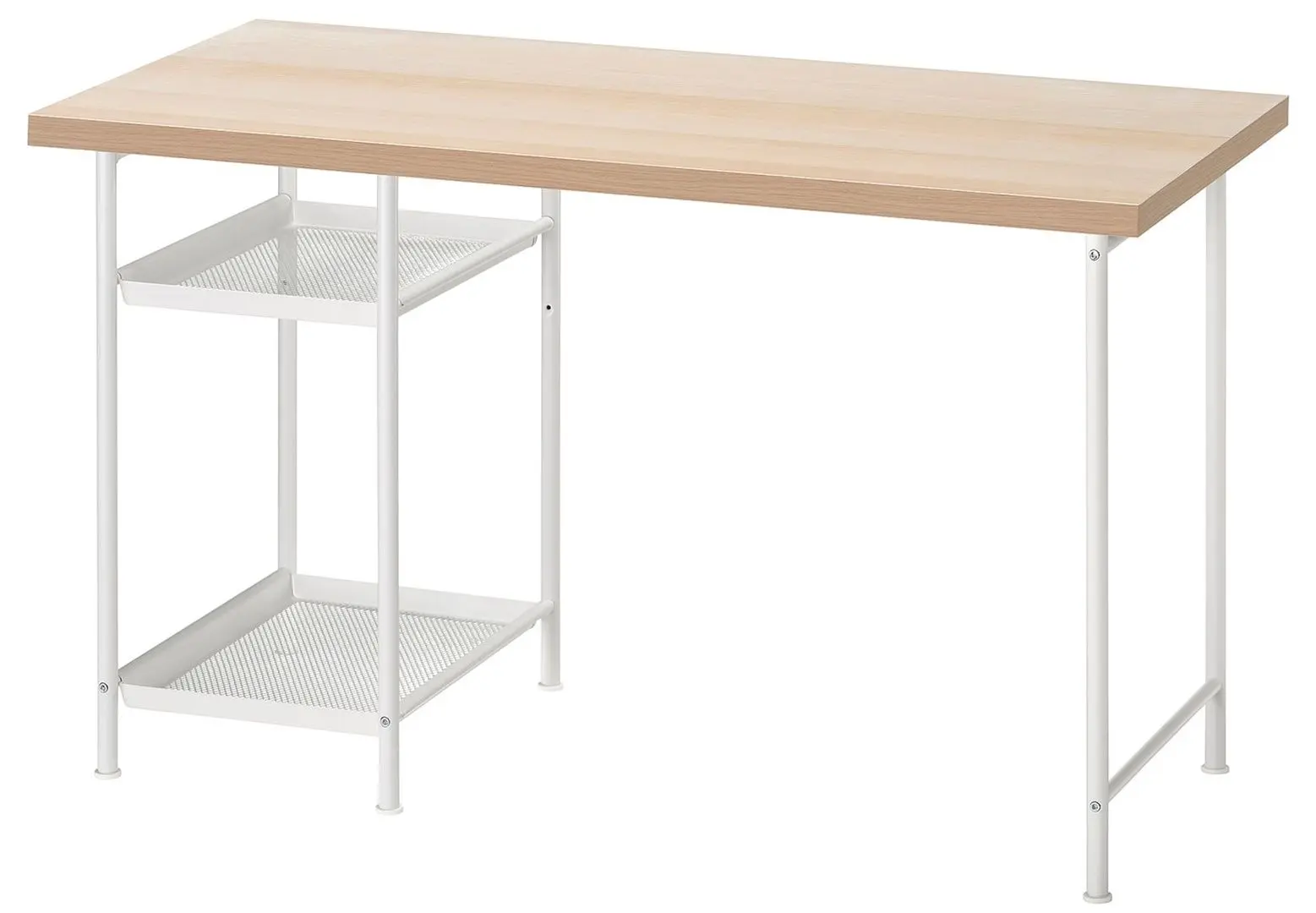 Masa de birou Ikea Lagkapten/Spand 2 rafturi 120x60 (Aspect Stejar Antichizat/Alb)