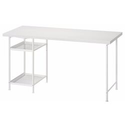 Masa de birou Ikea Lagkapten/Spand 2 rafturi 140x60 (Alb) Thumb