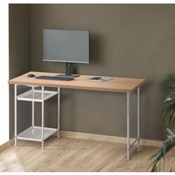 Masa de birou Ikea Lagkapten/Spand 2 rafturi 140x60 (Aspect Stejar Antichizat/Alb)