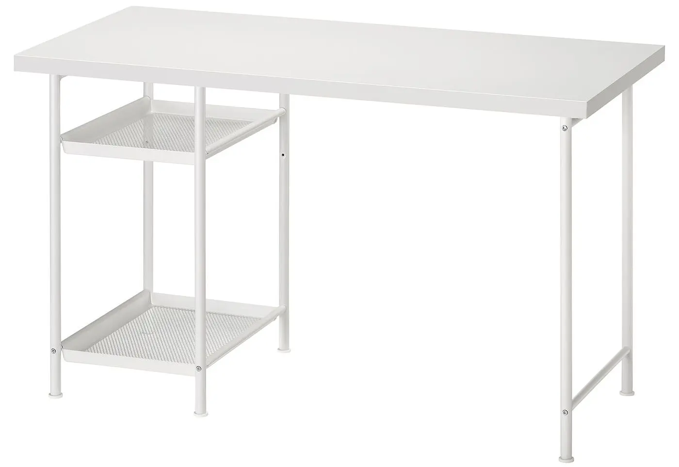 Masa de birou Ikea Lagkapten/Spand cu rafturi 120x60 (Alb)