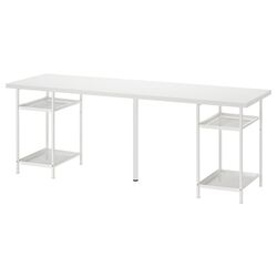 Masa de birou Ikea Lagkapten/Spand cu rafturi 200x60 (Alb) Thumb
