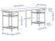 Masa de birou Ikea Lagkapten/Spand cu rafturi 200x60 (Aspect Stejar Alb/Alb)