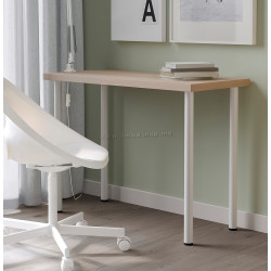 Masa de birou Ikea Linnmon/Adils 100x45 (Stejar antichizat/Alb)
