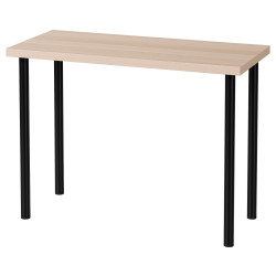 Письменный стол Ikea Linnmon/Adils 100x45 (Состаренный дуб/Черный) Thumb