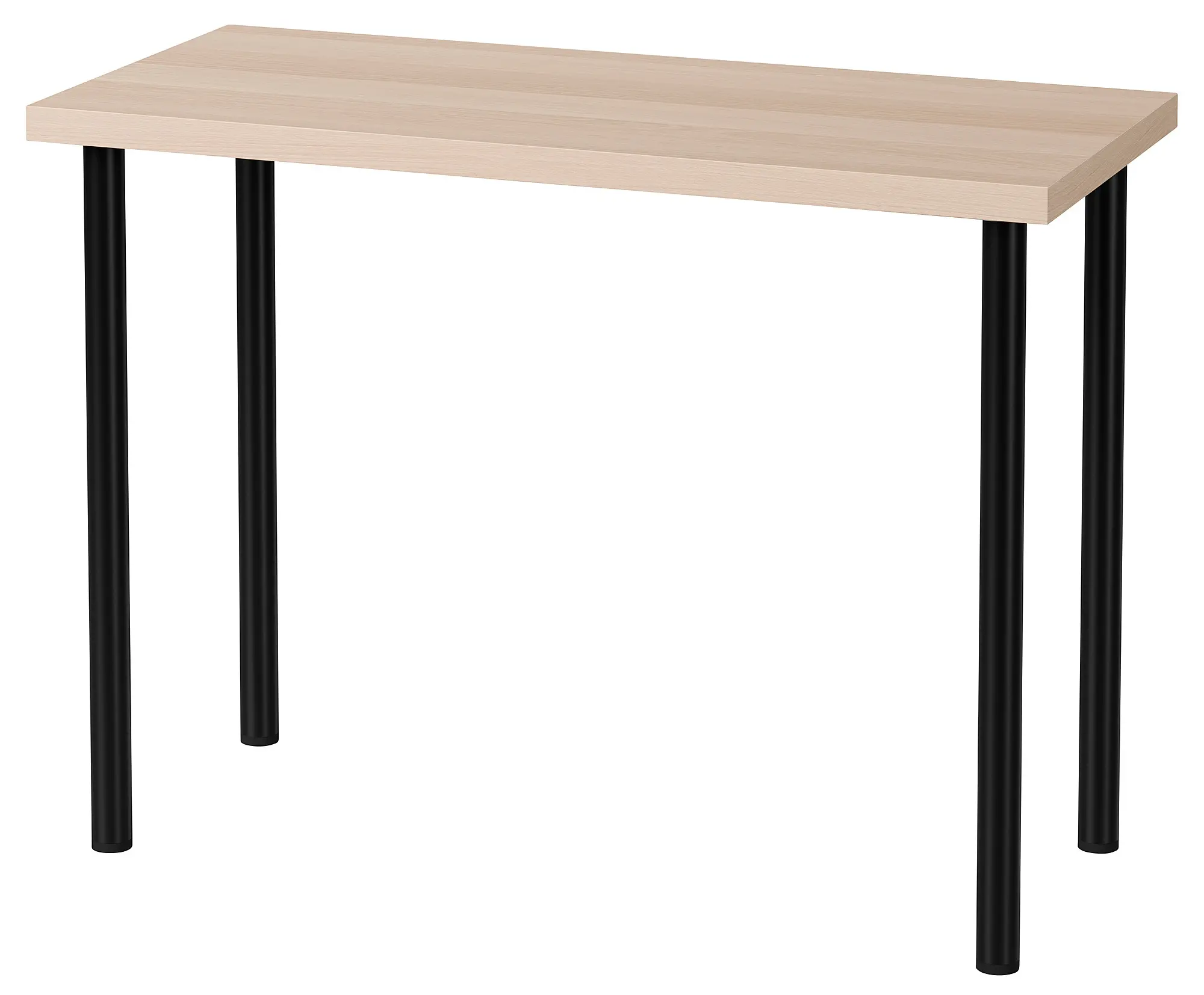 Письменный стол Ikea Linnmon/Adils 100x45 (Состаренный дуб/Черный)