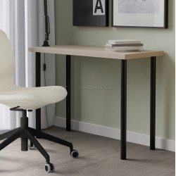 Masa de birou Ikea Linnmon/Adils 100x45 (Stejar antichizat/Negru)