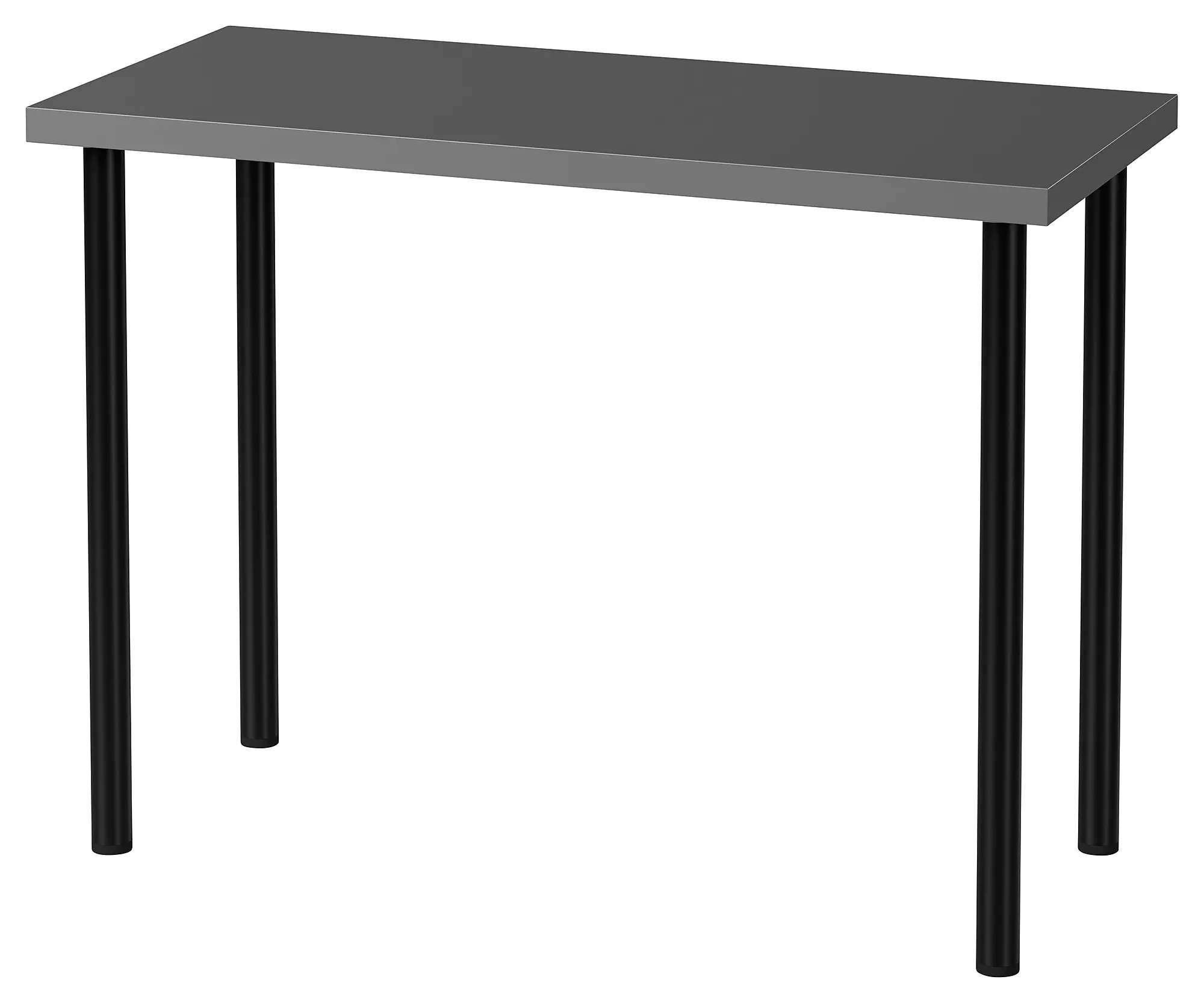 Письменный стол Ikea Linnmon/Adils 100x45 (Темно-серый/Черный)