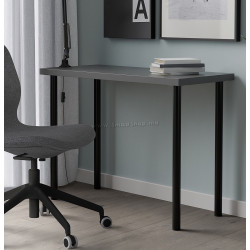 Masa de birou Ikea Linnmon/Adils 100x45 (Gri închis/Negru)