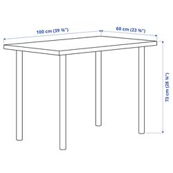 Письменный стол Ikea Linnmon/Adils 100x60 (Белый) Thumb