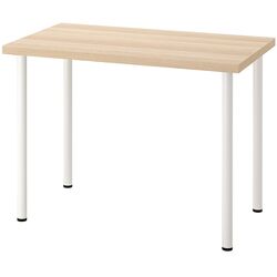 Masa de birou Ikea Linnmon/Adils 100x60 (Aspect Stejar Antichizat/Alb)