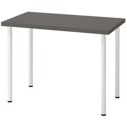 Masa de birou Ikea Linnmon/Adils 100x60 (Gri Inchis/Alb)