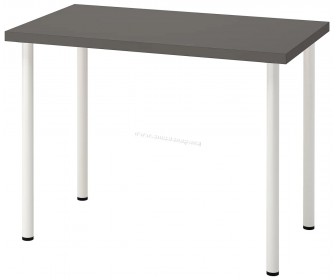 Masa de birou Ikea Linnmon/Adils 100x60 (Gri Inchis/Alb)