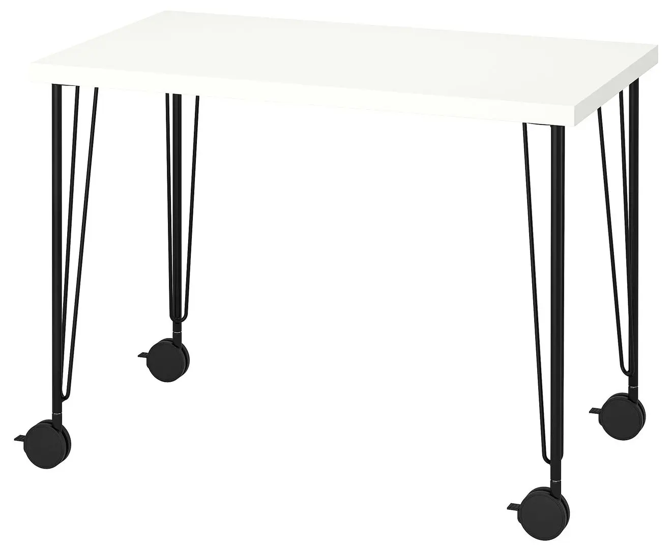 Masa pentru birou Ikea Linnmon/Krille 100x60 (Alb/Negru)