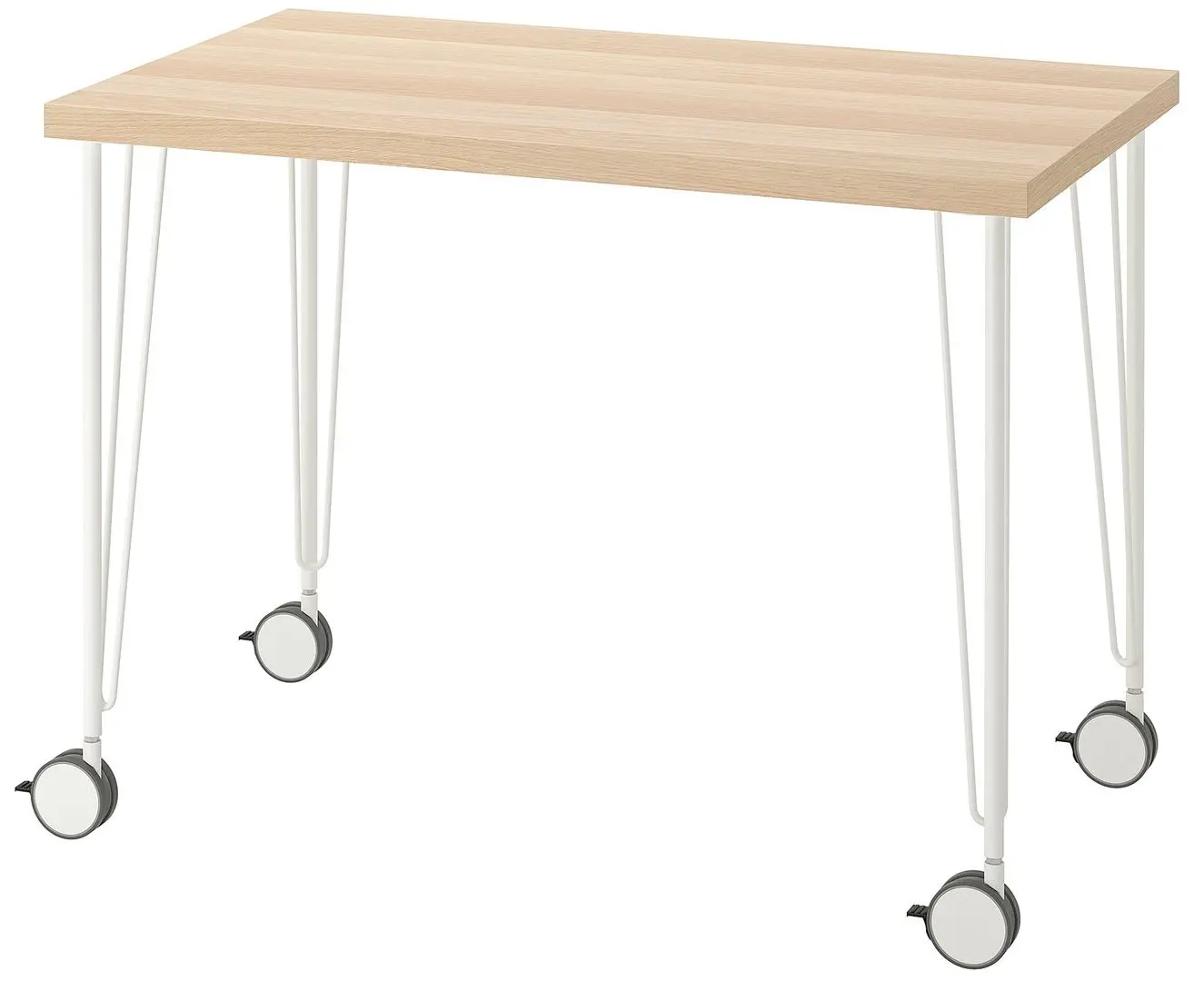 Masa de birou Ikea Linnmon/Krille 100x60 (Aspect Stejar Antichizat/Alb)