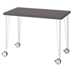 Masa de birou Ikea Linnmon/Krille 100x60 (Gri Inchis/Alb)