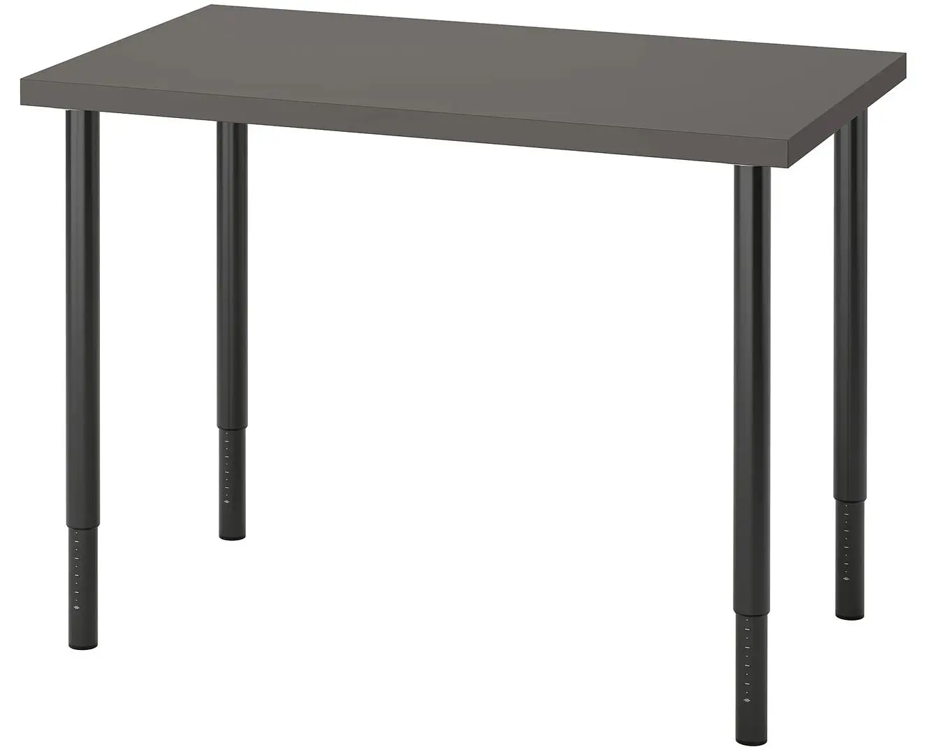 Masa de birou Ikea Linnmon/Olov 100x60 (Negru-maro/Negru)