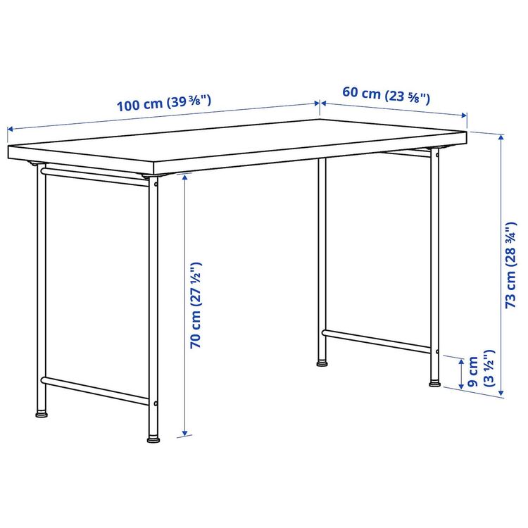 Письменный стол Ikea Linnmon/Spand 100x60 (Белый) купить в Кишиневе ...