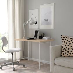 Masa de birou Ikea Linnmon/Spand 100x60 (Aspect Stejar Antichizat/Alb)