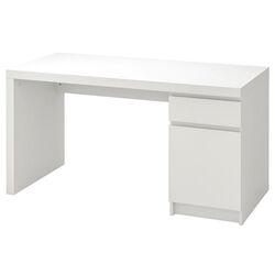 Masa de birou Ikea Malm 140x65 (Alb)