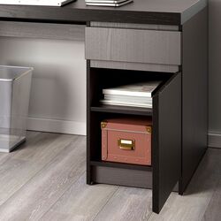 Masa de birou Ikea Malm 140x65 cm (Negru-maro) Thumb