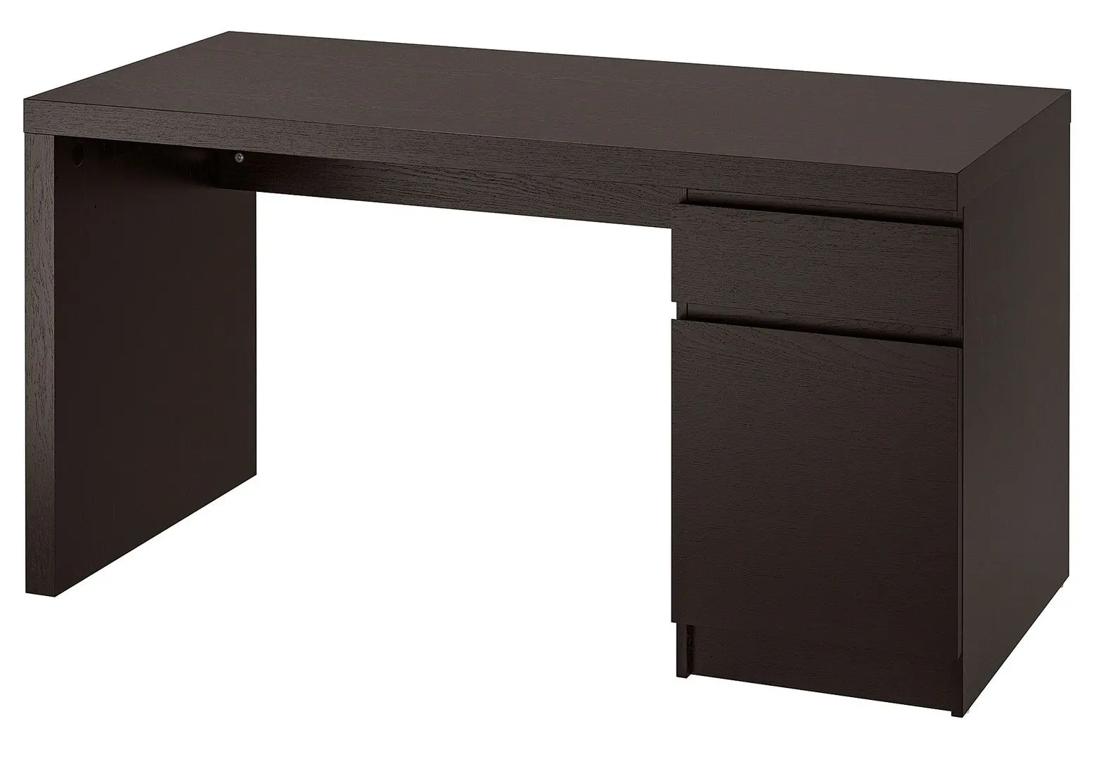 Masa de birou Ikea Malm 140x65 cm (Negru-maro)