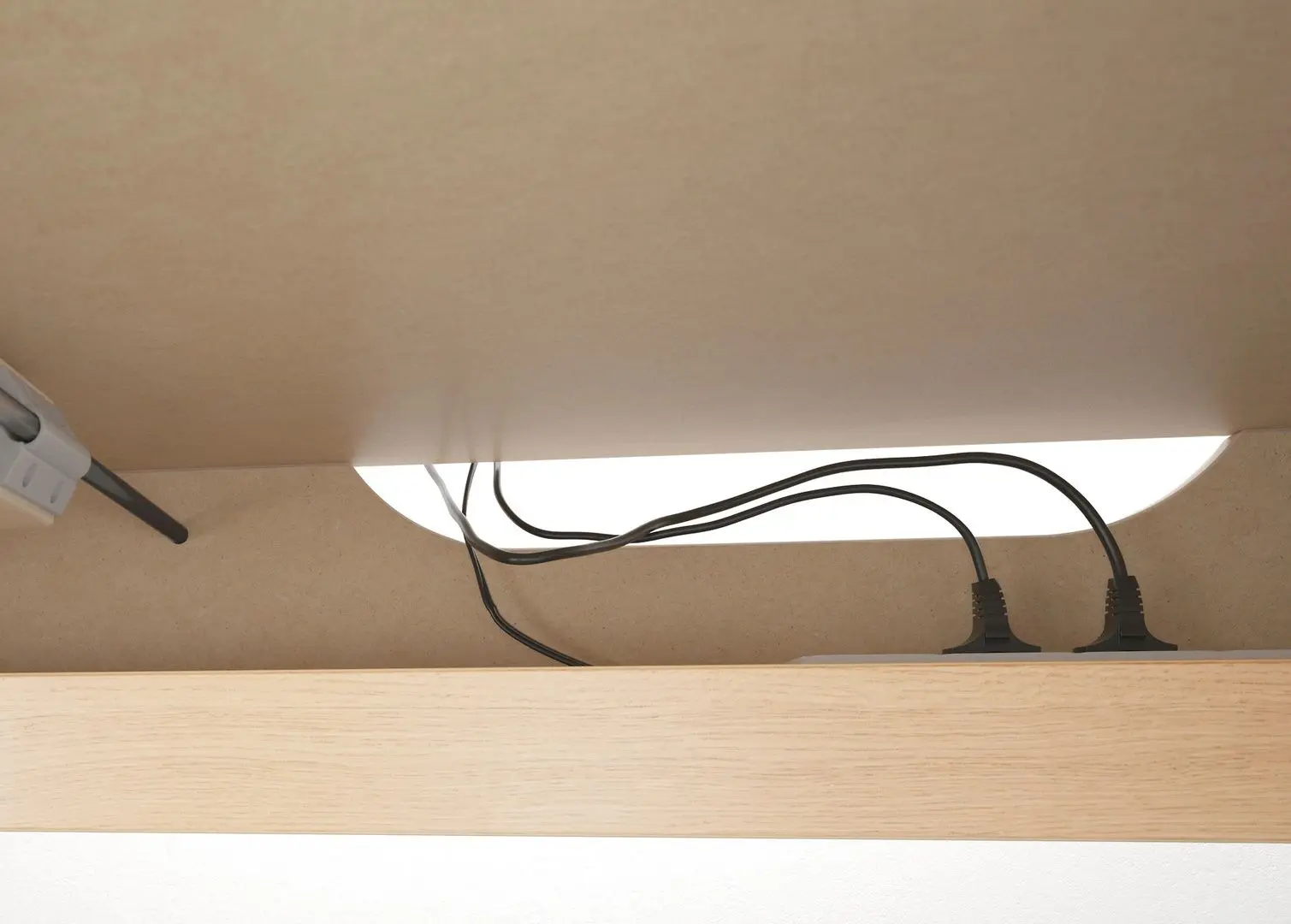 Masa de birou Ikea Malm cu tablie culisanta 151x65 cm (Furnir stejar Alb) - 3