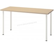 Masa de birou Ikea Malskytt/Adils 140x60 (Mesteacan/Alb)