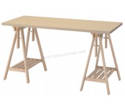 Masa de birou Ikea Malskytt/Mittback 140x60 (Mesteacan)