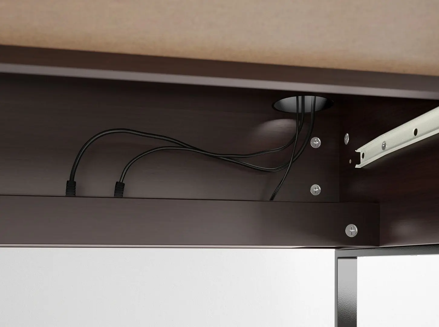 Письменный стол Ikea Micke 142x50 (Черно-коричневый)