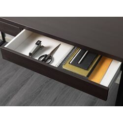 Письменный стол Ikea Micke 142x50 (Черно-коричневый) Thumb