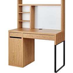 Masa de birou Ikea Micke cu unitate suplimentara 105x50 (Aspect Stejar)