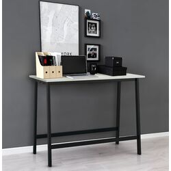Masa de birou Ikea Mittzon 140x68x105 (Alb/Negru)